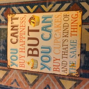 Metal sign 14 x 10 " with metal hook mount